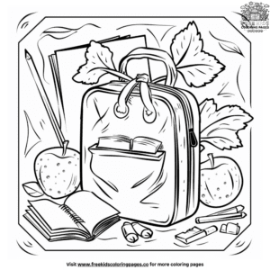 Cheerful preschool back to school coloring pages