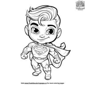 Preschool superhero coloring pages