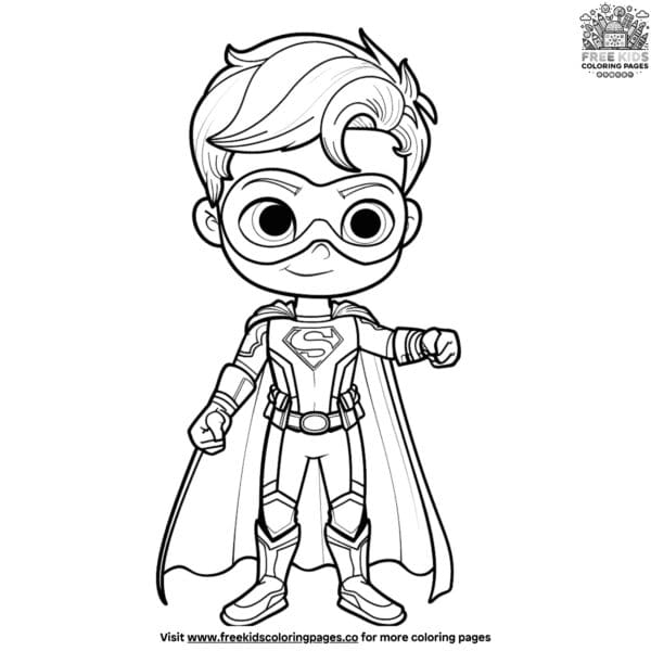 Beautiful preschool superhero coloring pages