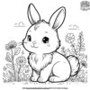 Spring Bunny Coloring Pages