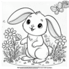 Lovely Spring Bunny Coloring Pages