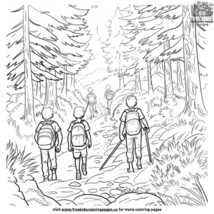 Backcountry camping coloring pages