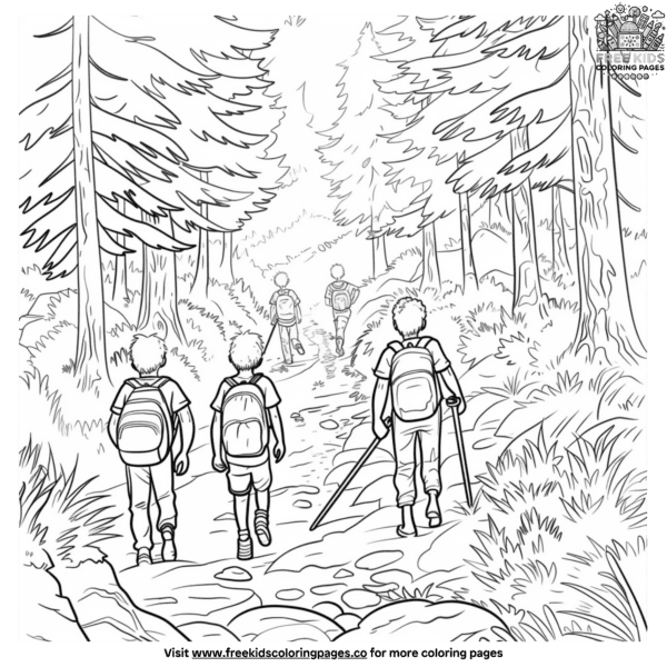 Backcountry camping coloring pages