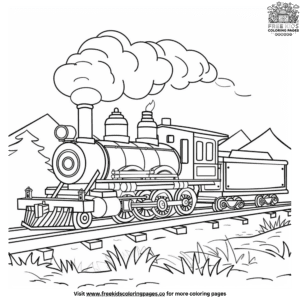 Coal-Run Train Coloring Pages