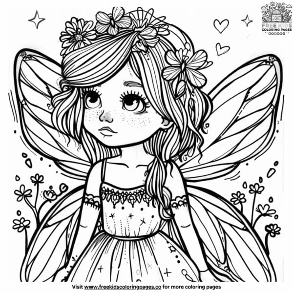 Appealing fairy coloring pages