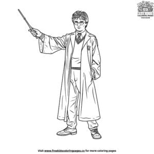 Harry Potter's Wand Coloring Pages