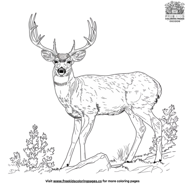 Mule Deer Coloring Page