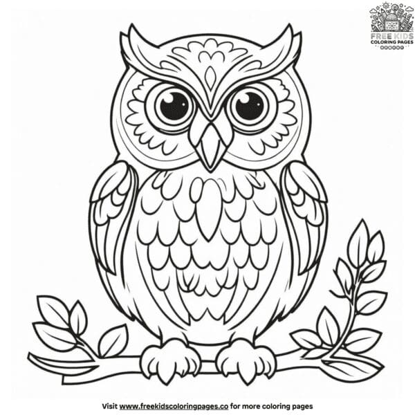 Intricate realistic owl coloring pages: bring nature to life