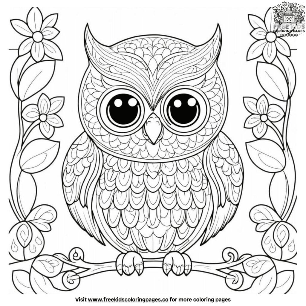 Bold Realistic Owl Coloring Pages For Creative Kids