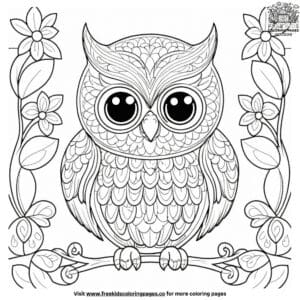 Detailed realistic owl coloring pages: bring nature to life