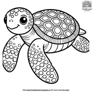 Detailed Realistic Turtle Coloring Pages