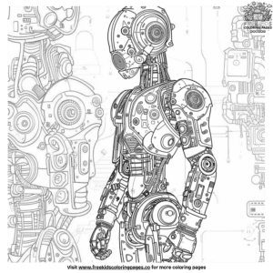 Detailed Robot Coloring Pages