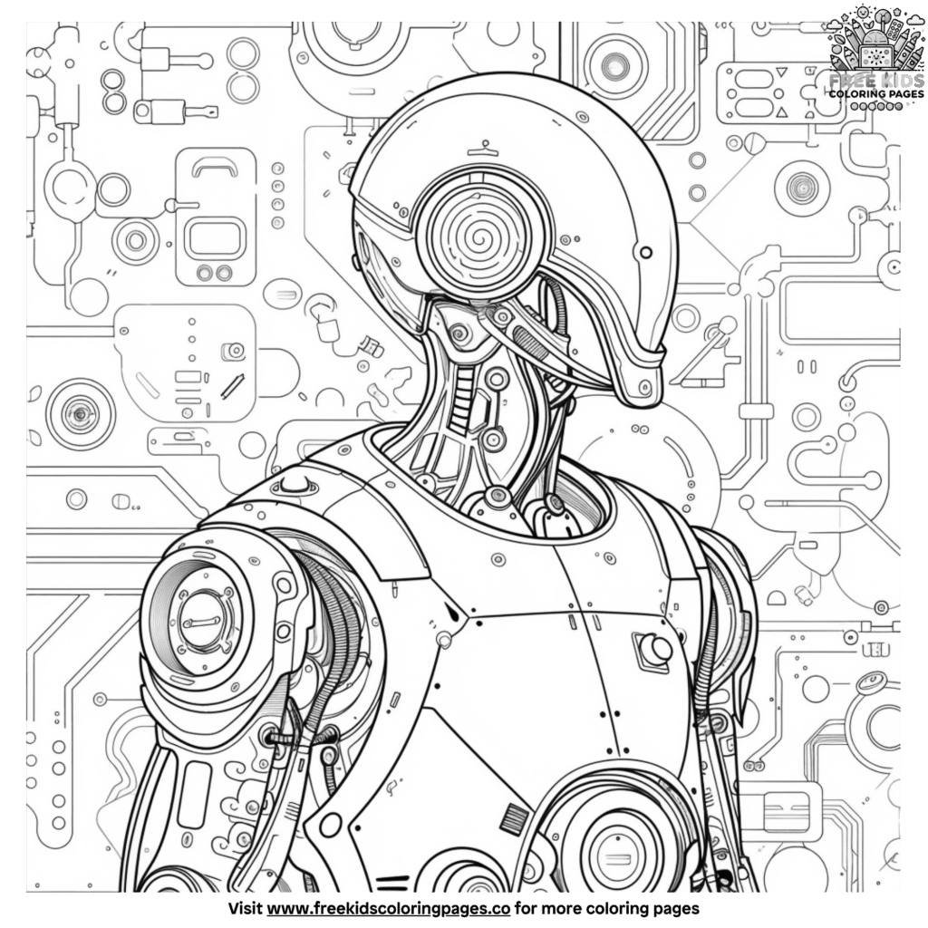 Complex Robot Coloring Pages