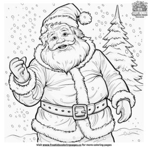 Fascinating Detailed Santa Coloring Pages