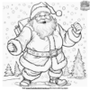 Detailed Santa Coloring Pages
