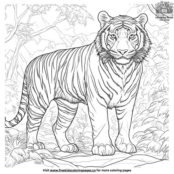 Detailed tiger coloring pages: intricate designs for creative minds