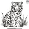 Predatory Tiger Coloring Pages