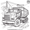 Dynamic Dump Truck Coloring Pages