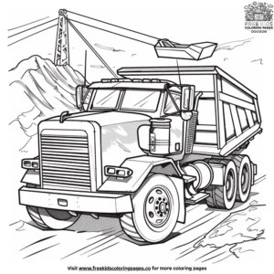 Dynamic Dump Truck Coloring Pages