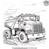 Detailed Dump Truck Coloring Pages