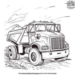 Dynamic Dump Truck Coloring Pages