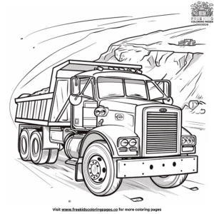 Heavy duty dump truck coloring pages