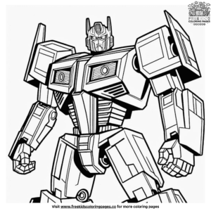 Brave Optimus Prime Transformer Coloring Pages