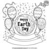 Earth Day Balloons Coloring Pages