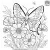 Earth Day Butterfly Garden Coloring Pages