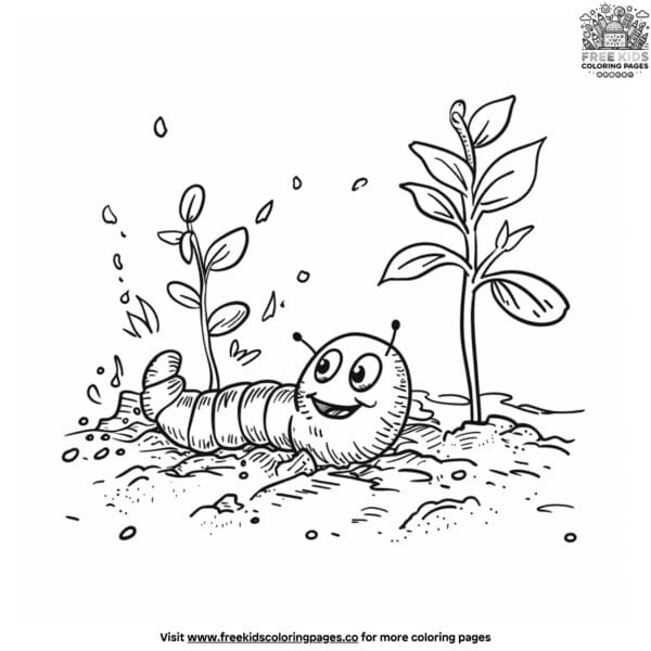 Nature's helpers coloring pages