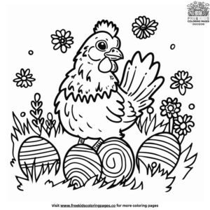 Easter Chicken Coloring Pages