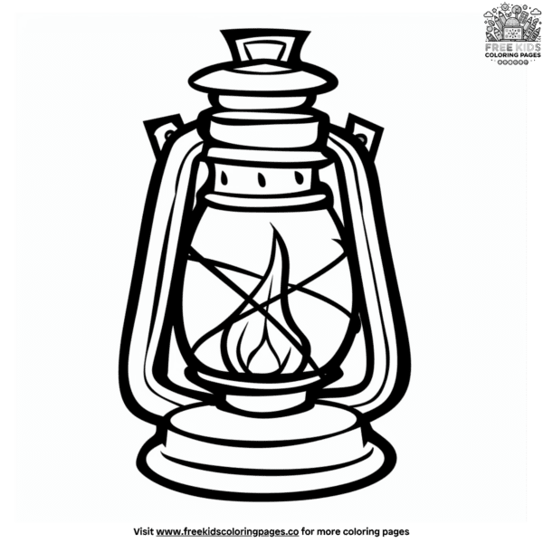 Easy camping coloring pages