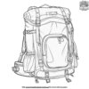 Camping Backpack Coloring Pages