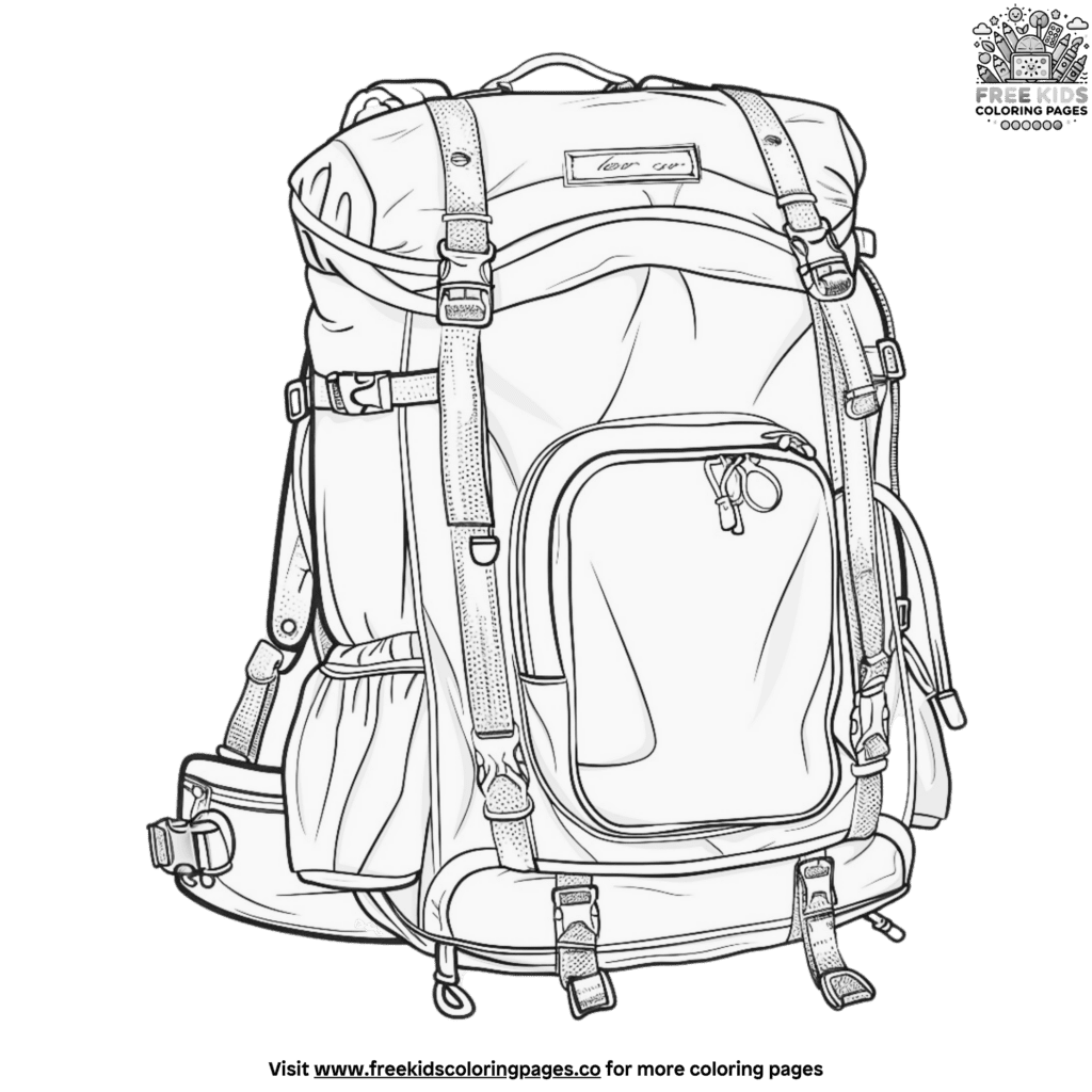 Easy camping coloring pages