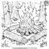 Forest Campfire Coloring Pages