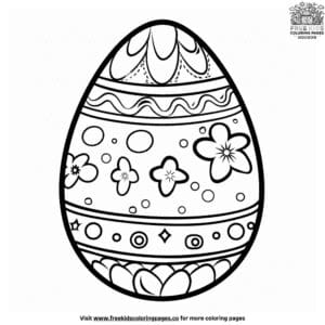 Easy Easter Egg Coloring Pages for Toddlers