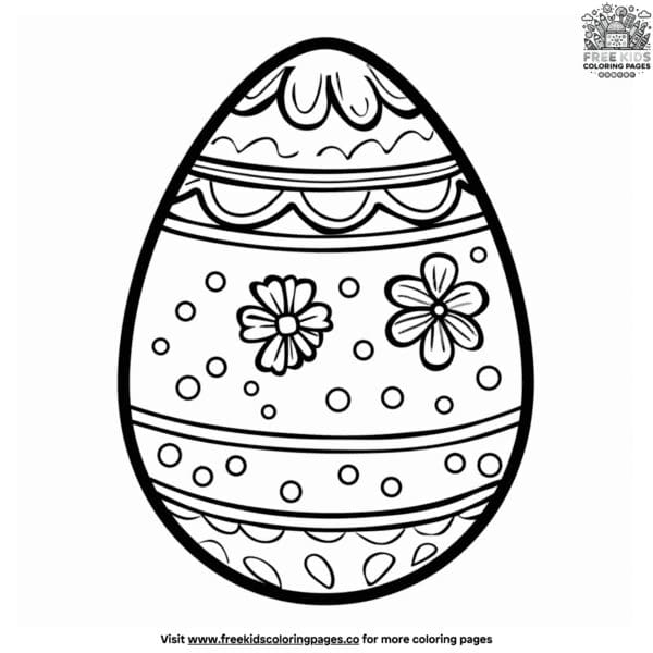 Beginner easter egg coloring pages