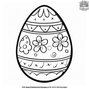 Basic easter egg coloring pages