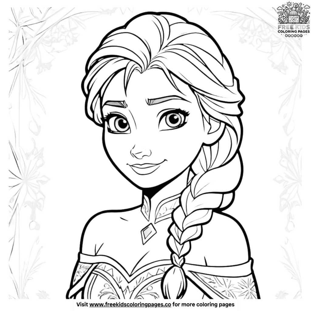 Easy frozen coloring pages