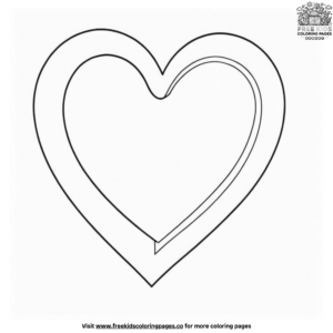 Simple heart coloring pages