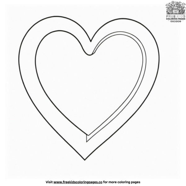 Easy Heart Coloring Pages
