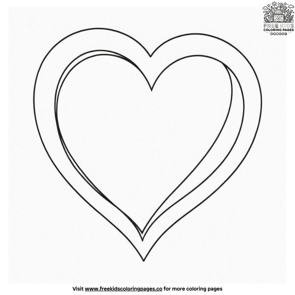 Fun heart coloring pages