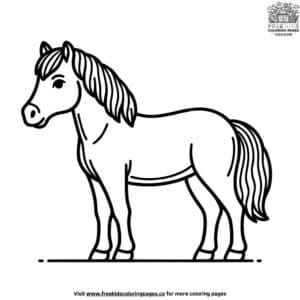 Easy horse coloring pages