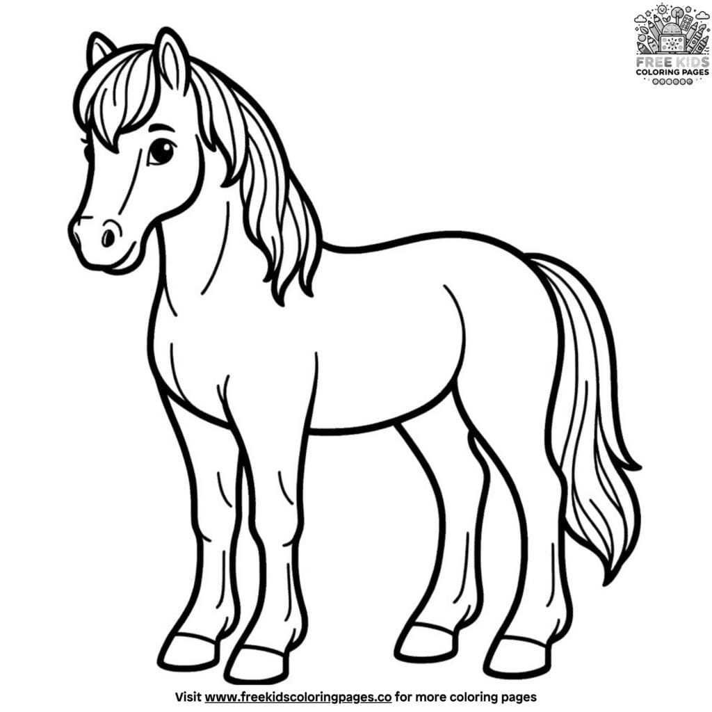 Easy Horse Coloring Pages For Beginners