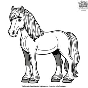 Simple Horse Coloring Pages