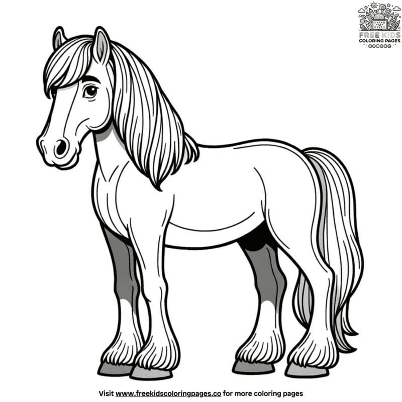 Easy Horse Coloring Pages For Beginners