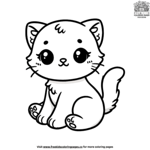 Basic Kitten Coloring Pages For Young Artists