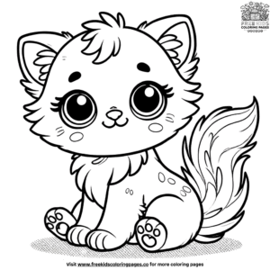 Easy kitten coloring pages for young artists