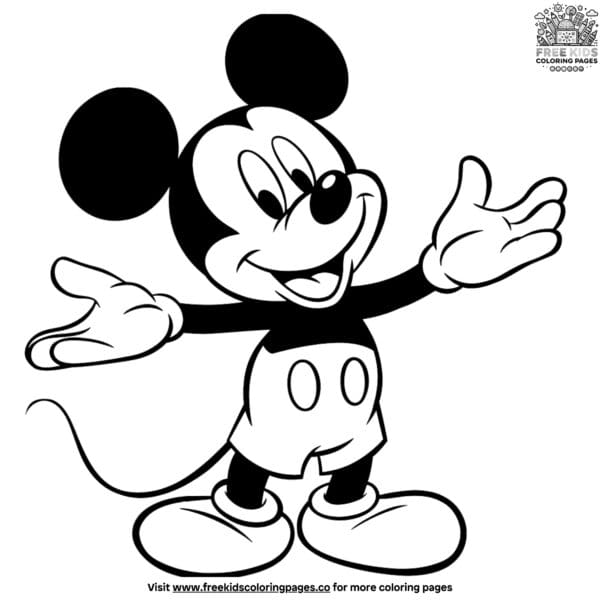 Easy mickey mouse coloring pages