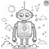 Simple Robot Coloring Pages